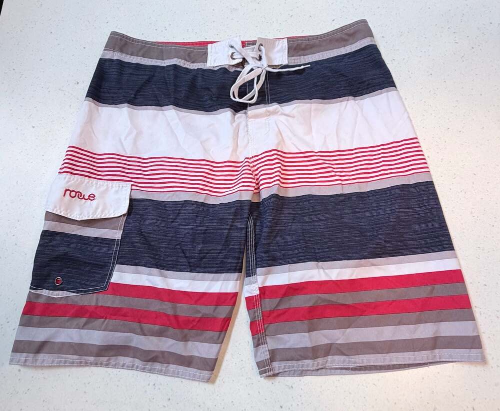 NONWE Men's Striped Board Shorts Size 38